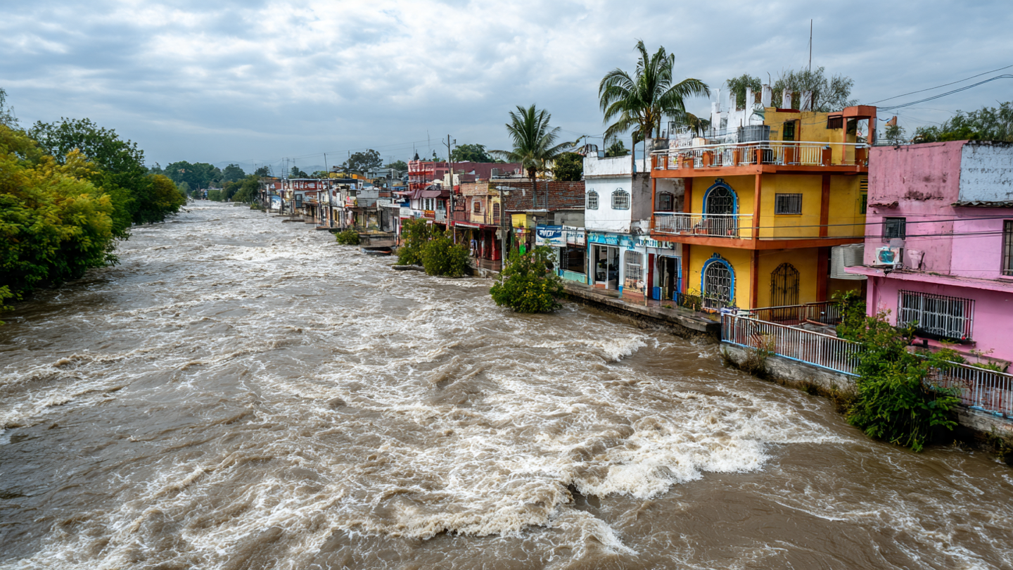 Desborde del Río Cazones deja miles de damnificados en Veracruz