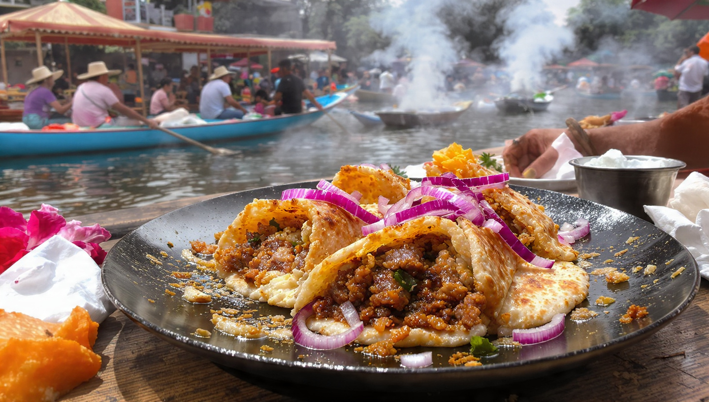 Gorditas flotantes de Xochimilco: el desayuno que navega entre tradición y sabor